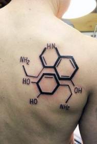 zréck schwaarz chemesch Formel Perséinlechkeet Tattoo Muster