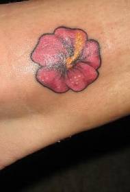 patró de tatuatge d’hibisc rosat femení