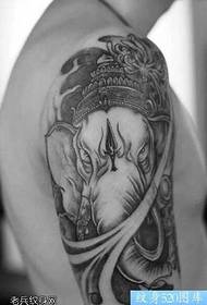 Skemo de tatuaje de dio de granda elefanto
