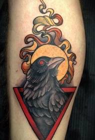 Culoare braț Old School Triangle Eagle Imagine de tatuaj