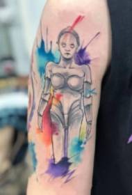 un bellissimo set di disegni di tatuaggi ad acquerello