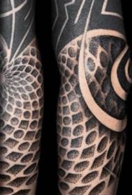 Fekete Totem Sting tetoválás minta