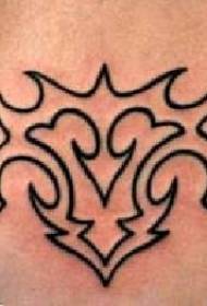 ligne noire motif de tatouage total tribal