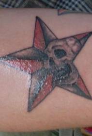 Pattern di tatuaggi di stelle rossi è neri