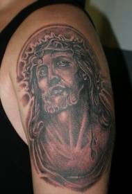 Болен модел на Исус Црната голема тетоважа