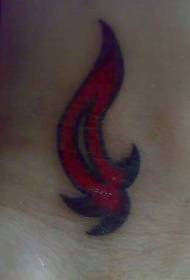 rotes Mini Flammen Tattoo Muster