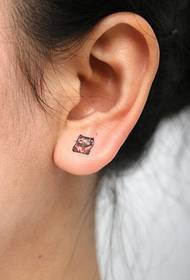 Τυχερό σκουλαρίκι Cat σκουλαρίκια τατουάζ μοτίβο