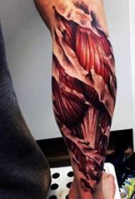 adequat per a nois pintats de línies abstractes patró de tatuatge muscular realista 3d