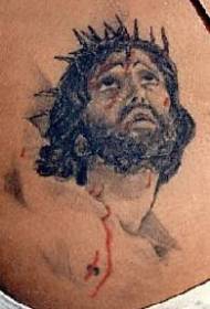 रक्तासह येशू टॅटू नमुना