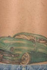 Modello di tatuaggio auto verde per distributore di benzina