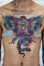 una serie di disegni del tatuaggio totem dell'acquerello sono molto interessanti