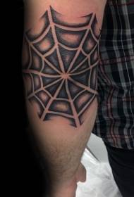 ragnatela in bianco e nero con motivo a tatuaggio ombra