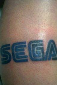 modello di tatuaggio logo lettera blu