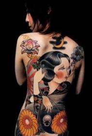 en mängd målade akvarellskisser kreativa klassiska japanska multi-element totem tatuering mönster