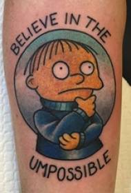 Simpsons-tatuoinnit Useita maalattuja tatuointiluonnoksia Simpson-tatuointikuviot
