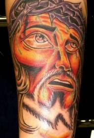 arm farge surrealistisk Jesus portrett tatovering