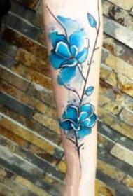 tatuu di tinta blu bello 9 mudellu di tatuatu di acquarella di turchinu blu