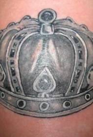 reális korona fekete tetoválás minta