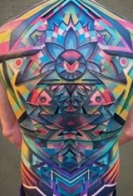 хлопці назад пофарбовані аквареллю ескіз творчі велика площа повна спина татем татуювання фотографії