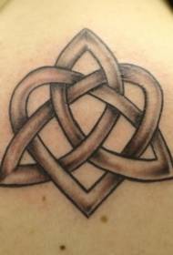Modello di tatuaggio a forma di cuore nodo celtico