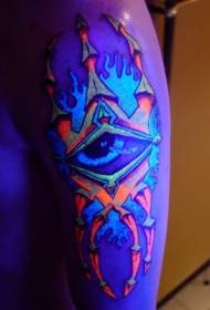 kolor fluorescencyjny wzór tatuażu fantasy oko