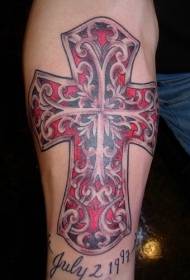 Kreuz rotes Totem Tattoo Muster 156646 - Minimalistisches Rotes Kreuz Tattoo Muster