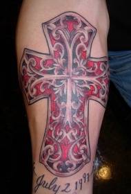 cross red totem tattoo pattern  156646 - Minimalistic Red Cross Tattoo Pattern