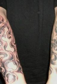 Waffen schwarze Flamme Tattoo Muster