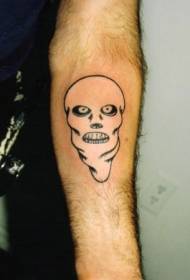 Arm enkel tatoveringsbilde av svart hodeskalle