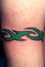 rameno zelené kmenové náramek tetování vzor