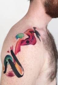 una varietà di mudellu artisticu di tatuate di tinta à l'aquarellu artisticu