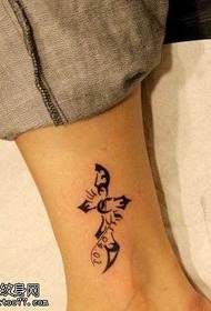 foot cross tattoo pattern