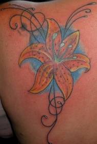 ombro cor r lírio tatuagem padrão