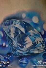 safiirin sininen kiiltävä timanttitatuointikuvio