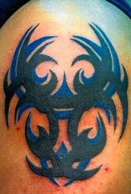 Niebieski i czarny wzór tatuażu Tribal Symbol