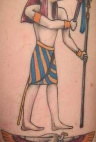 Modello tatuaggio egiziano Anubis colore bianco