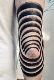 modeli i tatuazhit të kafkës së zezë dhe e zezë me pikën e zezë