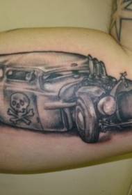 lobanje avtomobila črni vzorec tatoo