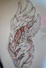 Super design sense of sketching domineering wings tattoo manuscript