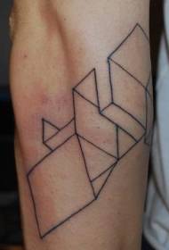 simple nga sumbanan sa tattoo sa bukton geometric