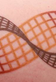 indietro Mobius rosso con motivo a tatuaggio