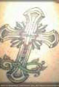 기독교 십자가 검은 문신 패턴