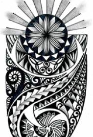 černá šedá skica kreativní totem dominantní vzor Tattoo rukopis