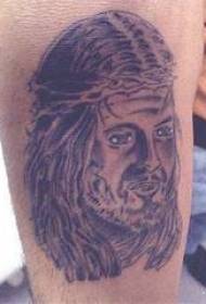 Arm religiöses Jesus-Porträt-Tätowierungsmuster