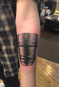 boys on the arm painted watercolor sketch creative lens tattoo pictures