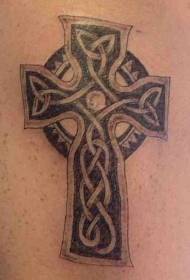 semplice modello di tatuaggio croce celtica