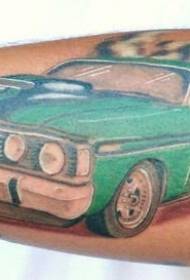 green car tattoo pattern