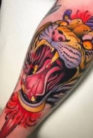 a set of school beautiful tattoo works in red tone