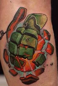 Grenade Explosion Model Tattoo Instant