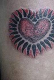 arm red heart with shiny tattoo picture